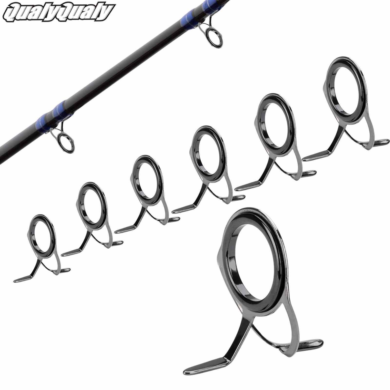 Fishing Rod Guide Replacement - 7 adet Olta Kılavuzları tamir kiti