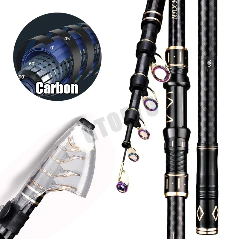 Fishing Rod Surf - 2.1m 2.7m 3.6m 4.5m Teleskopik Olta