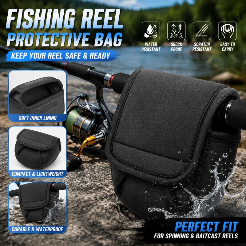 Fishing Rod Combo - Balıkçılık Makarası Koruyucu Kılıf Çantası, 500-8000