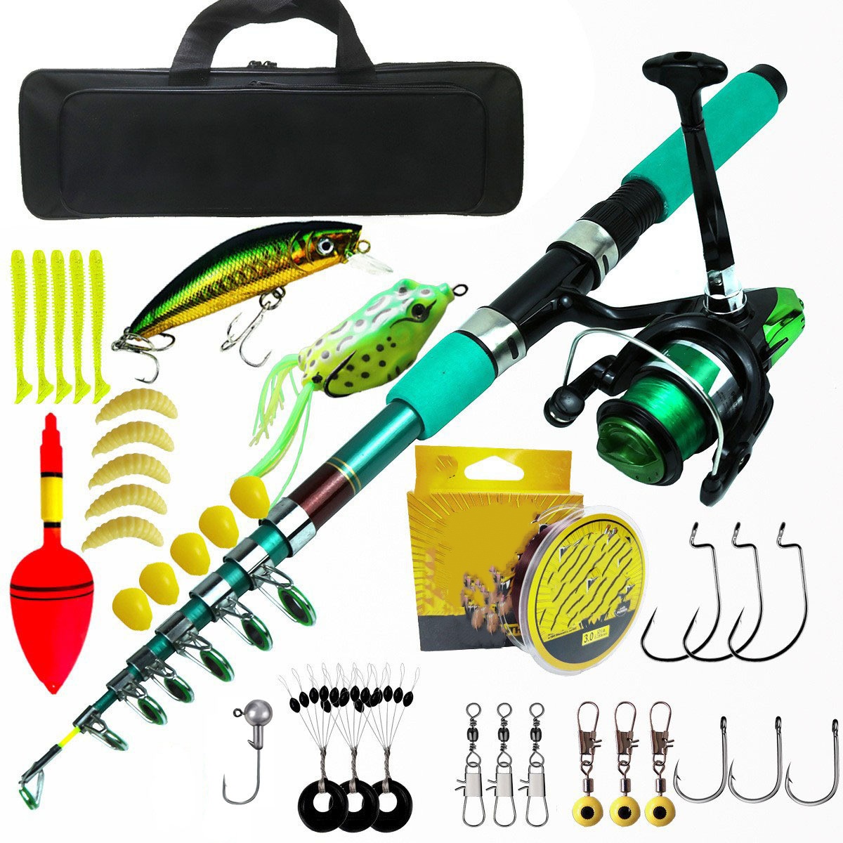 Fishing Rod Spinning - Taşınabilir Ultra Hafif Sazan Teleskopik Olta